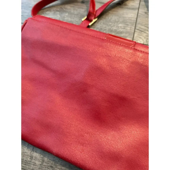 Fendi Red Leather rare handbag purse crossbody vintage - Picture 14 of 16
